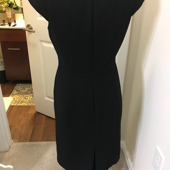 Black Dress with Belt Detail in Front - Picture 2 of 4